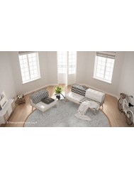 NY Whitesmoke Terra Circle Rug - Thumbnail - 2