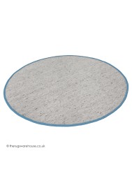 NY Whitesmoke Blue Circle Rug - Thumbnail - 4