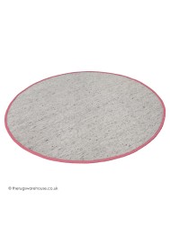 NY Whitesmoke Pink Circle Rug - Thumbnail - 4