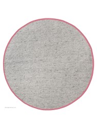 NY Whitesmoke Pink Circle Rug - Thumbnail - 5