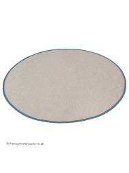 NY Cream Blue Circle Rug - Thumbnail - 4