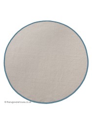 NY Cream Blue Circle Rug - Thumbnail - 5