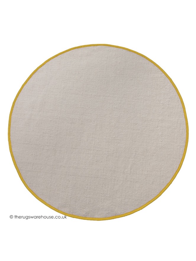 NY Cream Yellow Circle Rug - 5