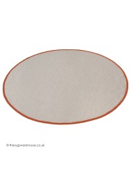 NY Cream Orange Circle Rug - Thumbnail - 4