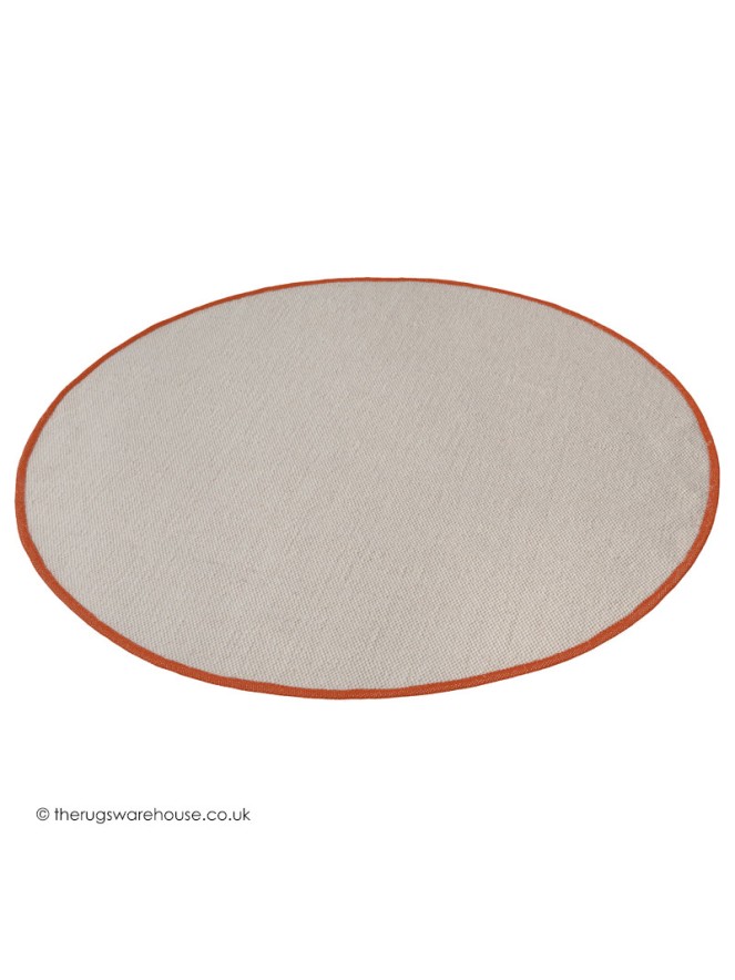 NY Cream Orange Circle Rug - 4