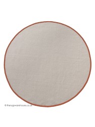 NY Cream Orange Circle Rug - Thumbnail - 5