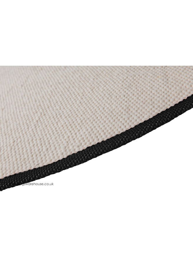 NY Cream Black Circle Rug - 3