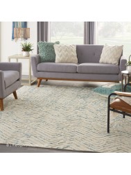 Maleo Ivory Green Rug - Thumbnail - 2