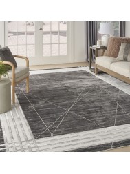 Lustrio Charcoal Silver Rug - Thumbnail - 2