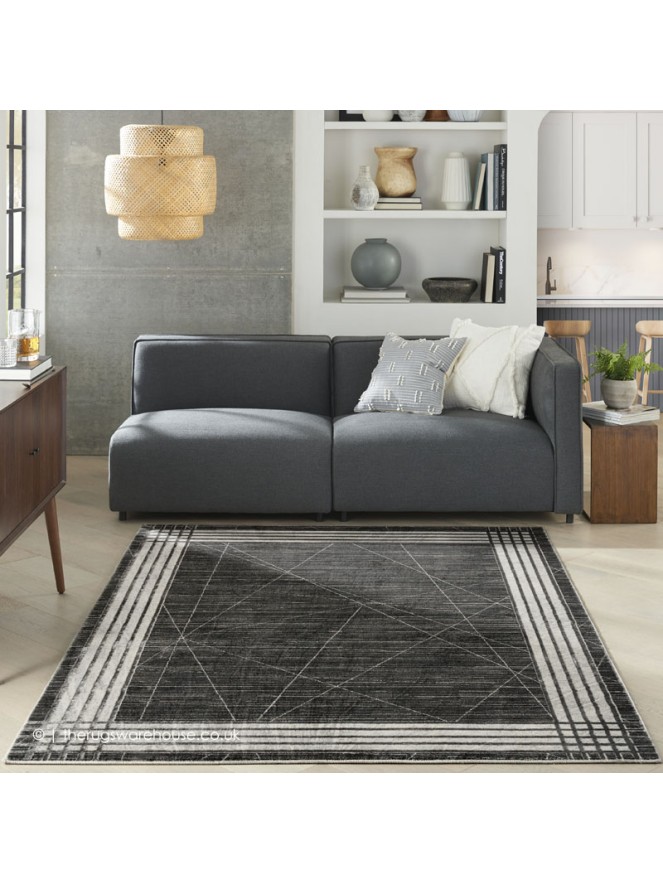 Lustrio Charcoal Silver Rug - 3