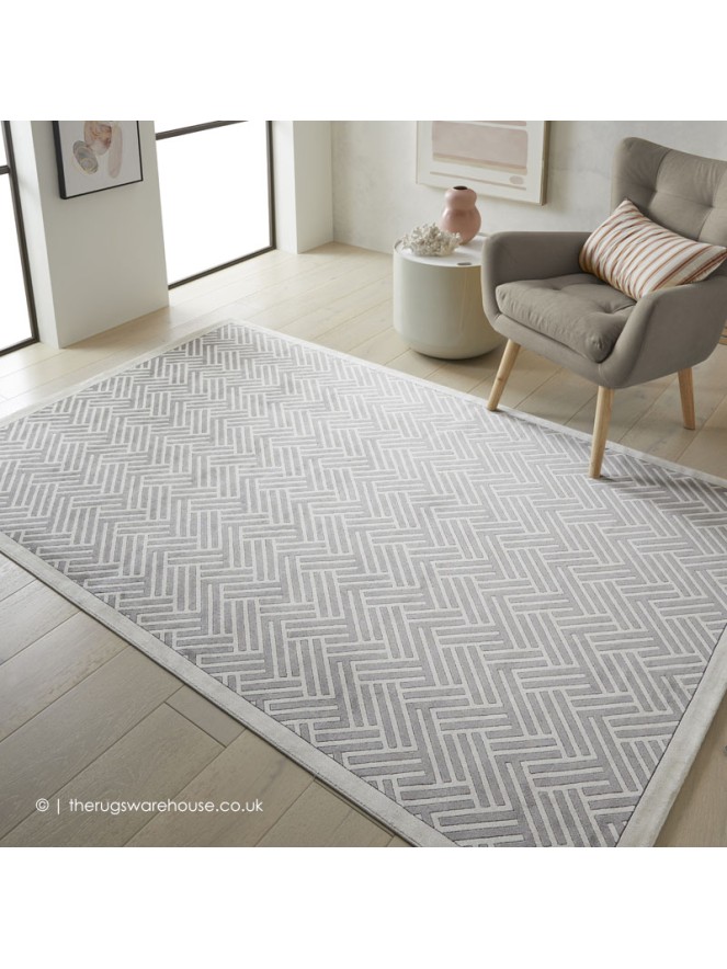 Ebro Light Grey Rug - 8