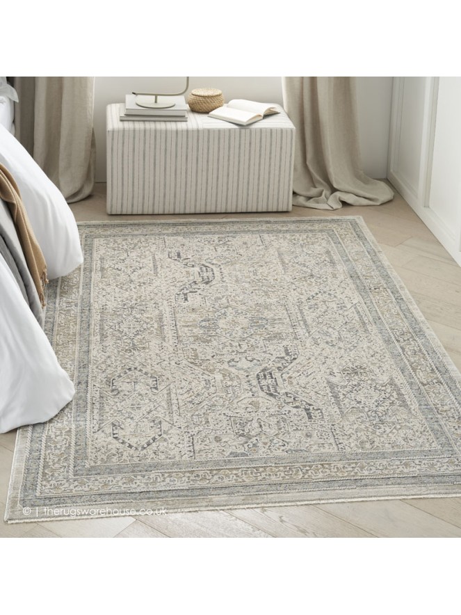 Elmira Ivory Blue Rug - 2