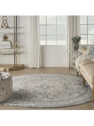 Elmira Charcoal Circle Rug - Thumbnail - 2