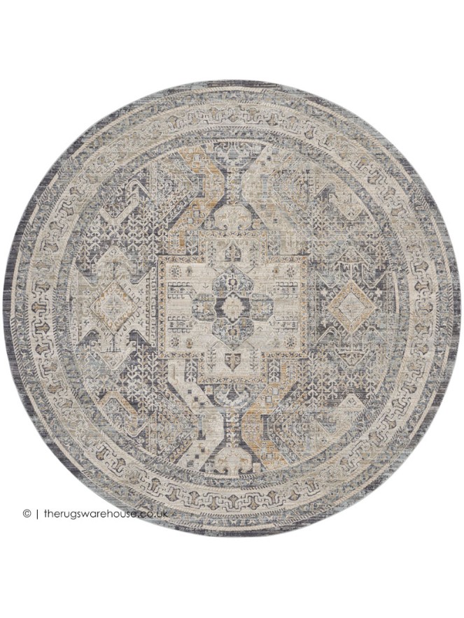 Elmira Charcoal Circle Rug - 5