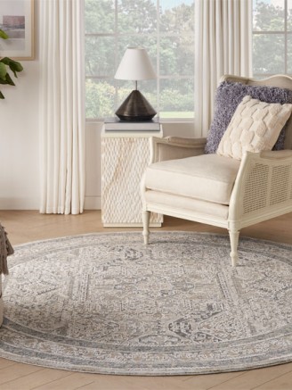Elmira Ivory Blue Circle