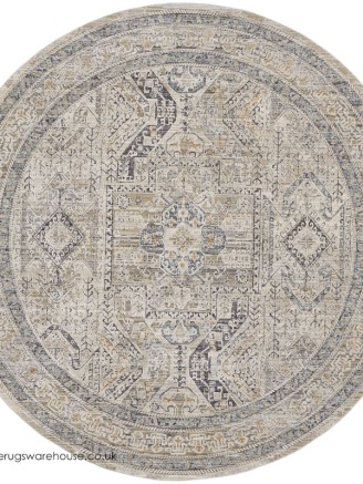 Elmira Ivory Blue Circle