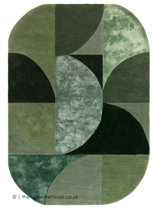 Matrix Oval Forest Rug - 7