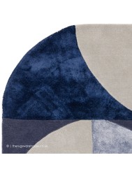 Matrix Oval Indigo Rug - Thumbnail - 3