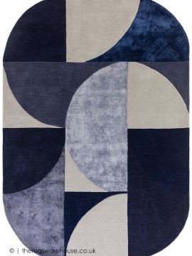 Matrix Oval Earth Terracotta Geometric Handmade Wool Modern Rug by ...