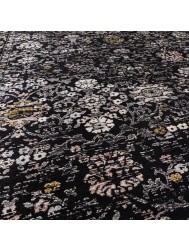 Black Vintage Floral Rug - Thumbnail - 4