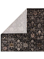 Black Vintage Floral Rug - Thumbnail - 5