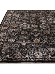 Black Vintage Floral Rug - Thumbnail - 6