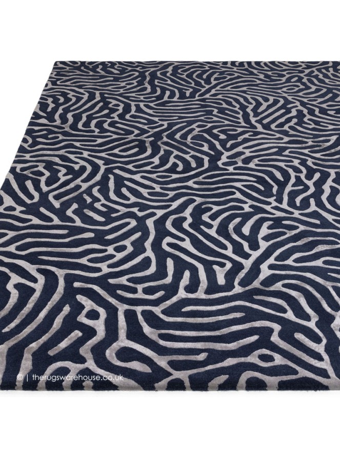 Coral Navy Rug - 2