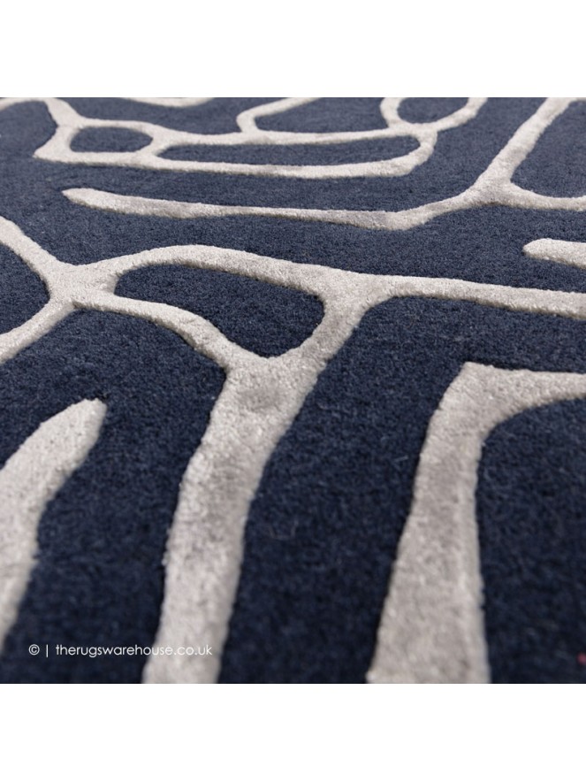 Coral Navy Rug - 3