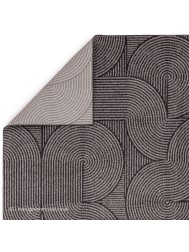 Charcoal Swirl Rug - Thumbnail - 5