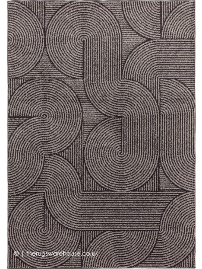 Charcoal Swirl Rug - 7