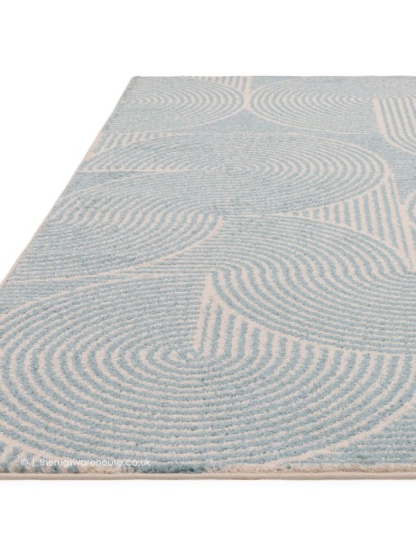 Blue Swirl Geometric Modern Budget Rug by Asiatic | The Rugs Warehouse