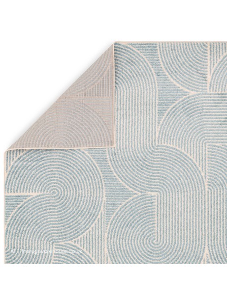 Blue Swirl Geometric Modern Budget Rug by Asiatic | The Rugs Warehouse