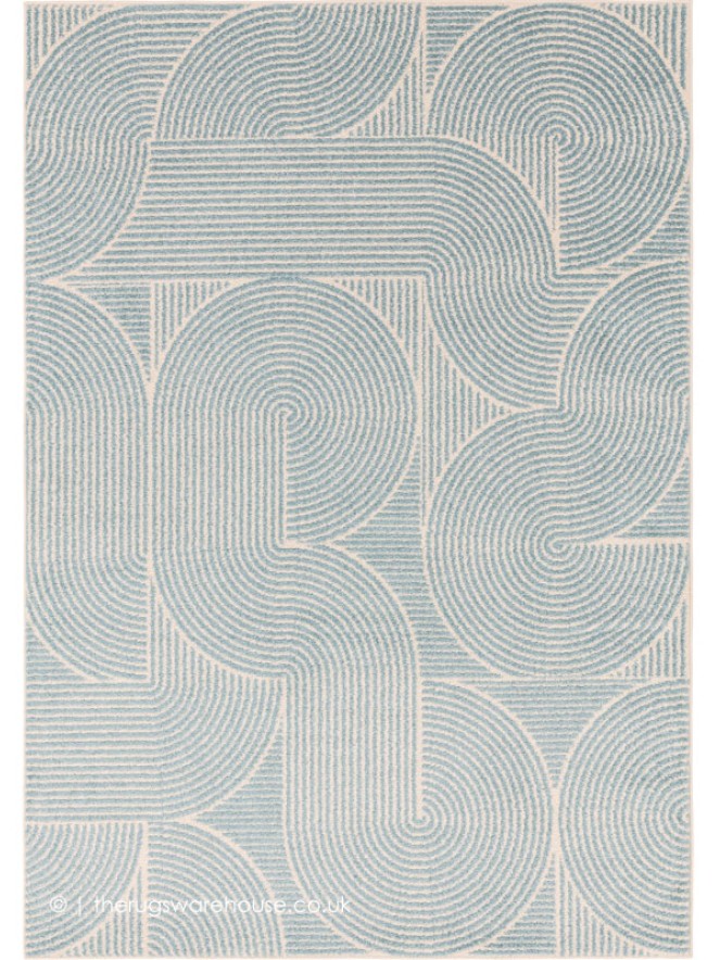 Blue Swirl Rug - 6