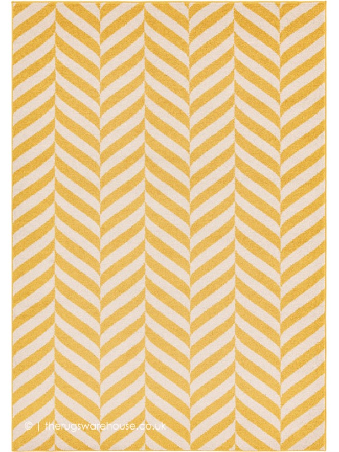 Yellow Chevrons Rug - 7