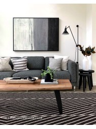 Black Linear Rug - Thumbnail - 2