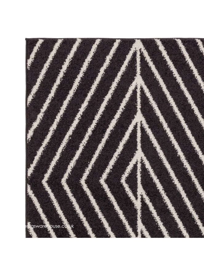 Black Linear Rug - 4