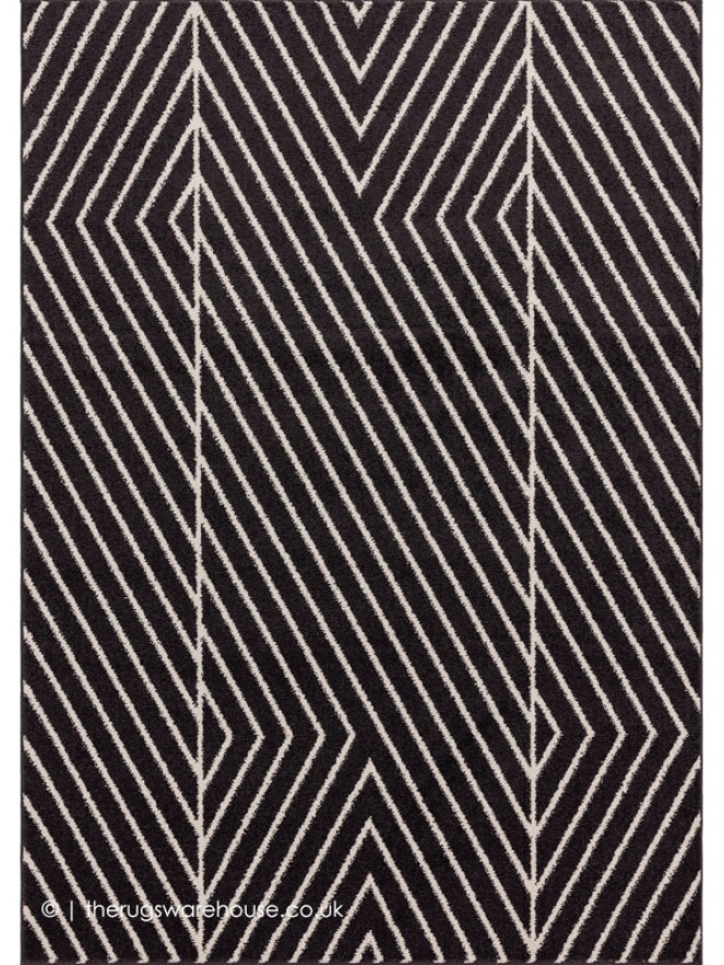 Black Linear Rug - 7