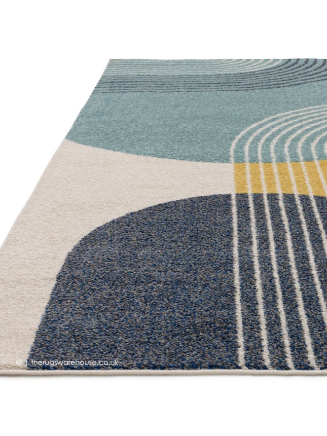 Blue Retro Rug - 6