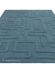 Maze Teal Rug - Thumbnail - 2