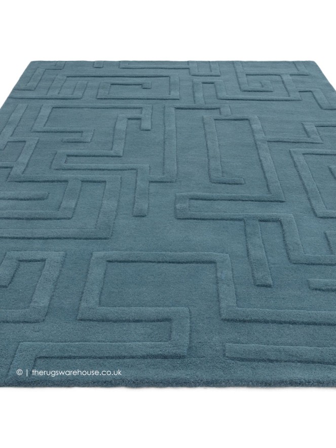 Maze Teal Rug - 2