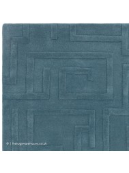 Maze Teal Rug - Thumbnail - 4