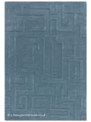 Maze Teal Rug - Thumbnail - 6