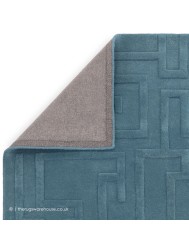 Maze Teal Rug - Thumbnail - 5