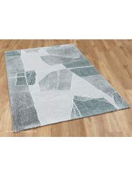 Chivaso Grey Teal Rug - Thumbnail - 2