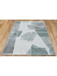 Chivaso Grey Teal Rug - Thumbnail - 3