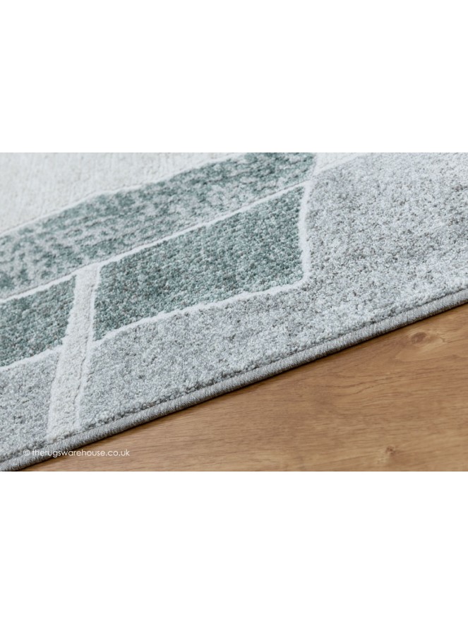 Chivaso Grey Teal Rug - 4