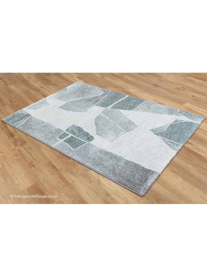 Chivaso Grey Teal Rug - 8