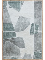 Chivaso Grey Teal Rug - Thumbnail - 9