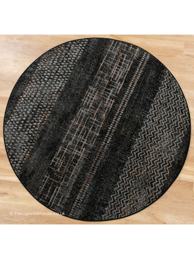 Merso Dark Mix Circle Rug - 2