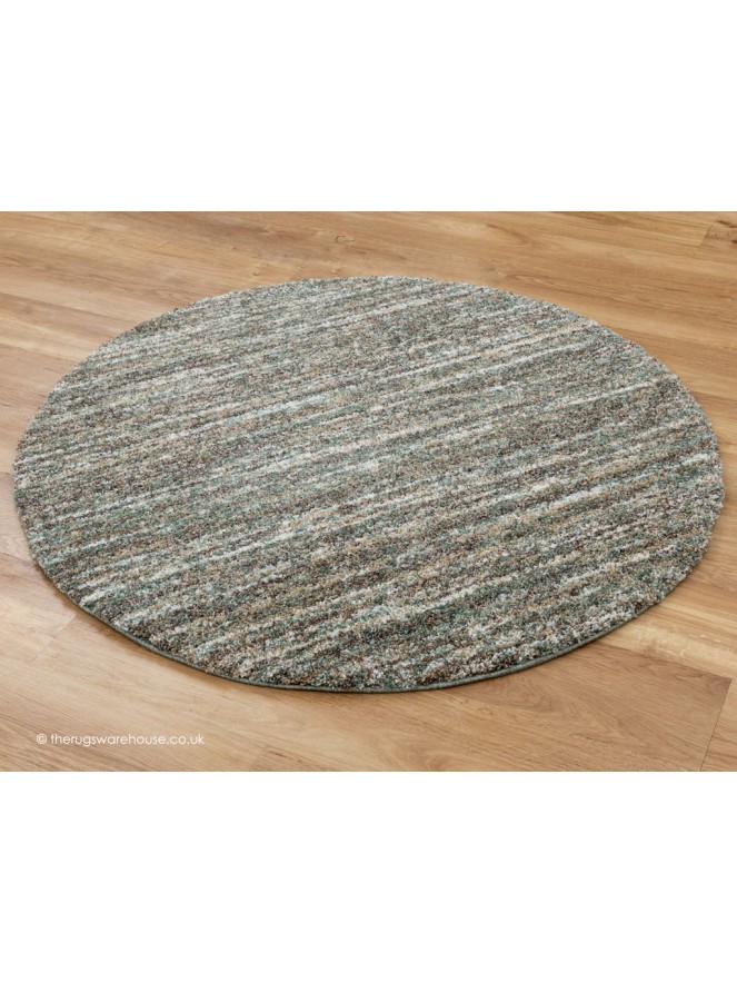 Dunya Teal Circle Rug - 2